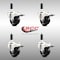 Service Caster 3 Inch 316SS Soft Rubber Swivel 7/8 Inch Expanding Stem Caster Set Lock Brake SCC-SS316TTLEX20S314-SRS-78-4 - alternate 4